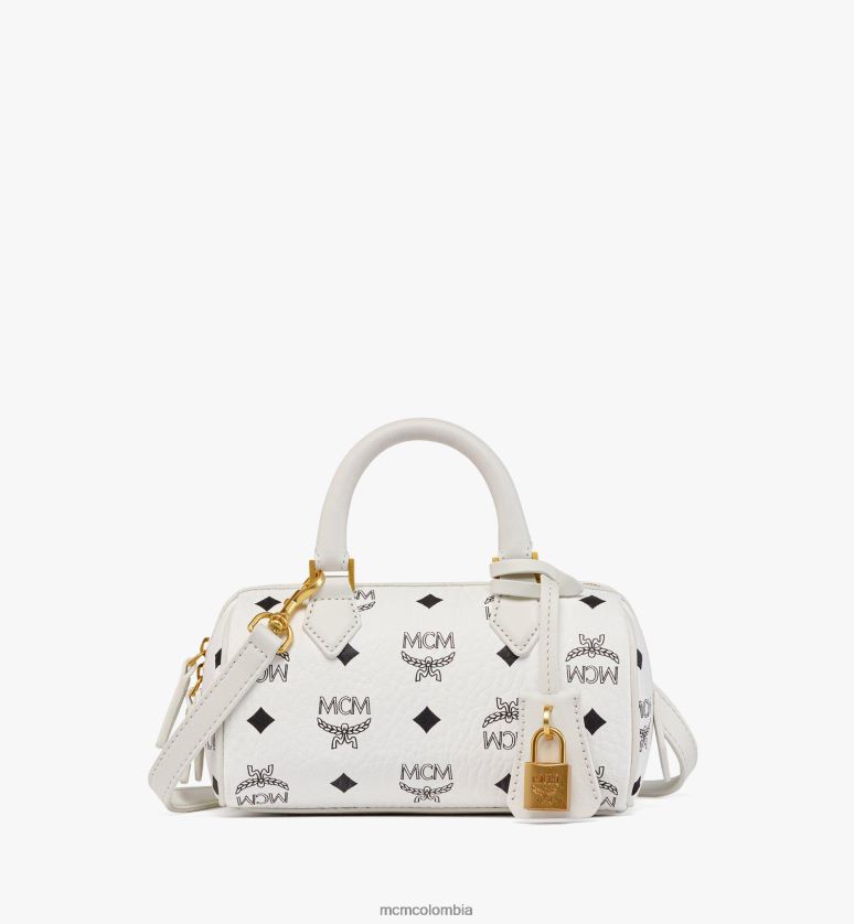 mujer blanco bolso ella boston en visetos ASD34184 MCM bolsas