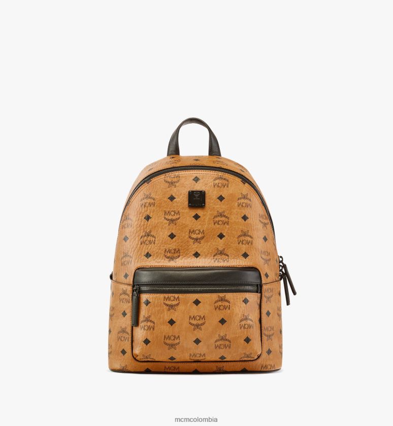 mujer coñac mochila stark en visetos ASD34264 MCM bolsas