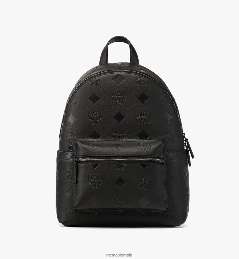 mujer negro mochila stark de maxipiel Monogram ASD34257 MCM bolsas