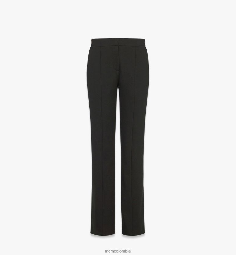 mujer negro pantalones con logo bordado ASD34622 MCM ropa